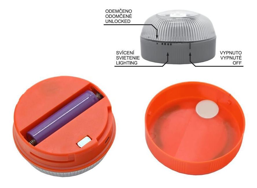 Výstražné nabíjecí LED světlo V16, Compass