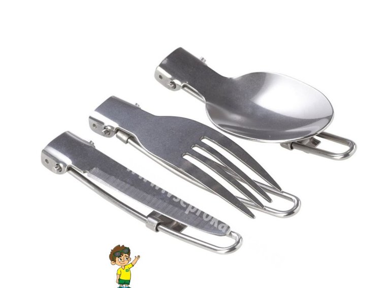 3dílná outdoorová sada nádobí s příborem Meva