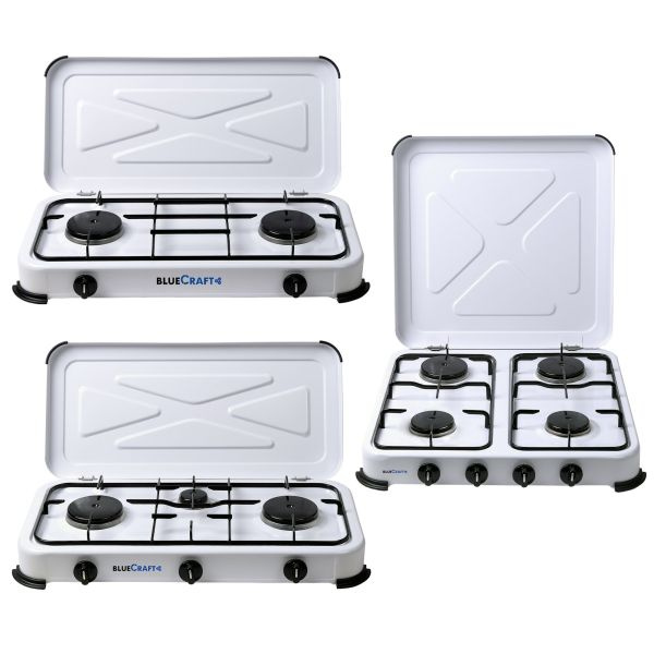 Plynový vařič Bluecraft, 3 x hořák s pojistkou