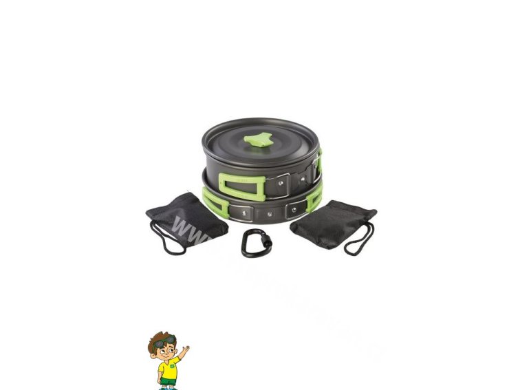 3dílná outdoorová sada nádobí s příborem Meva