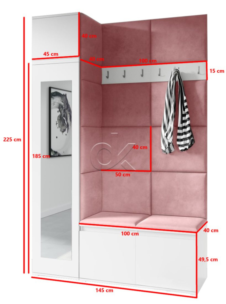 Předsíňová stěna Emi 22 - sonoma