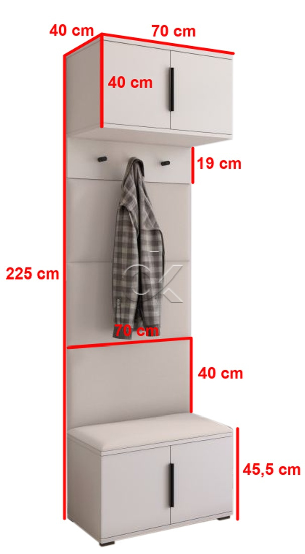 Předsíňová stěna Bianco 5 - U/2