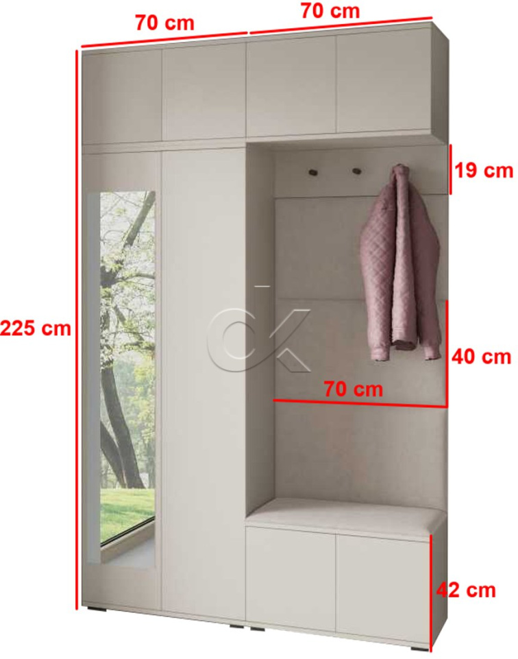 Předsíňová stěna Bianco 1 - P/2