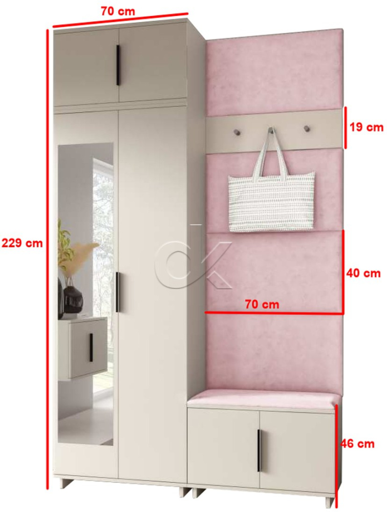 Předsíňová stěna Bianco 4 - U/6