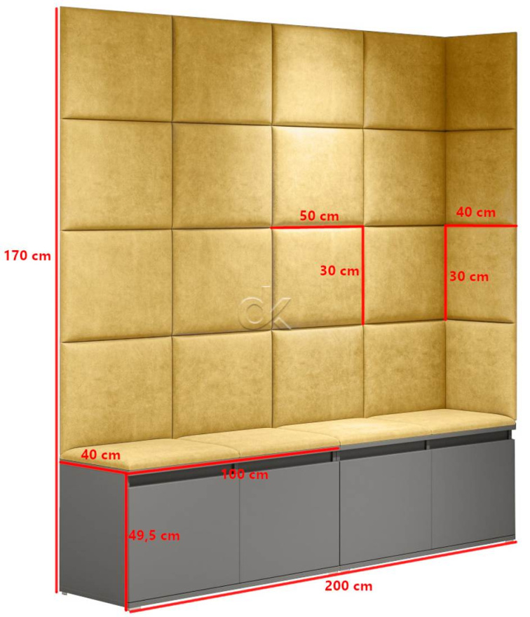 Předsíňová stěna Emi 3 - grafit