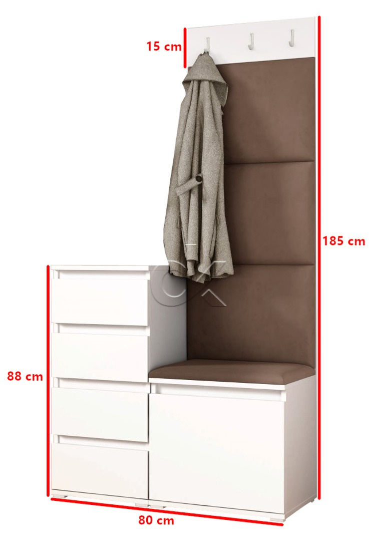 Předsíňová stěna Emi 36 - bílá