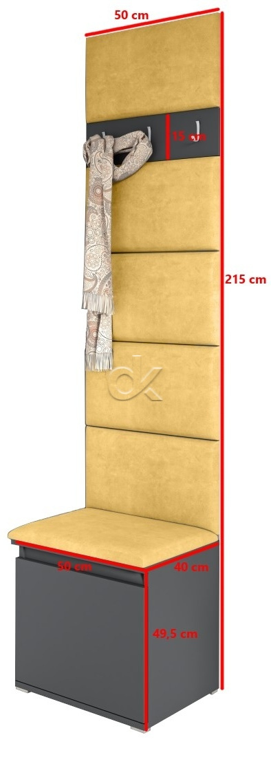 Předsíňová stěna Emi 7 - grafit