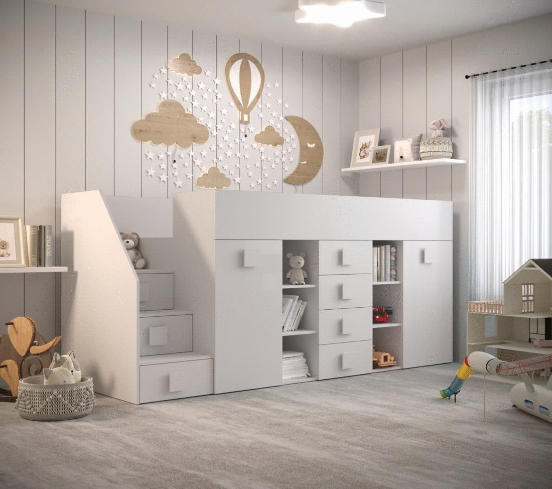 Multifunkční patrová postel pro 1 – Toledo 3