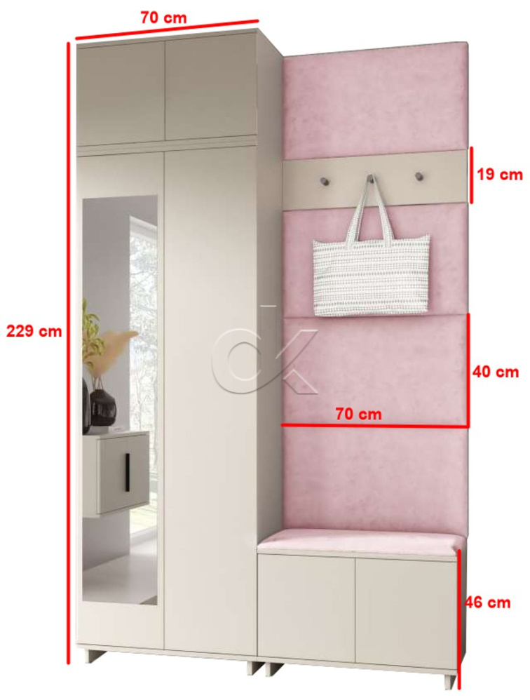 Předsíňová stěna Bianco 4 - P/6