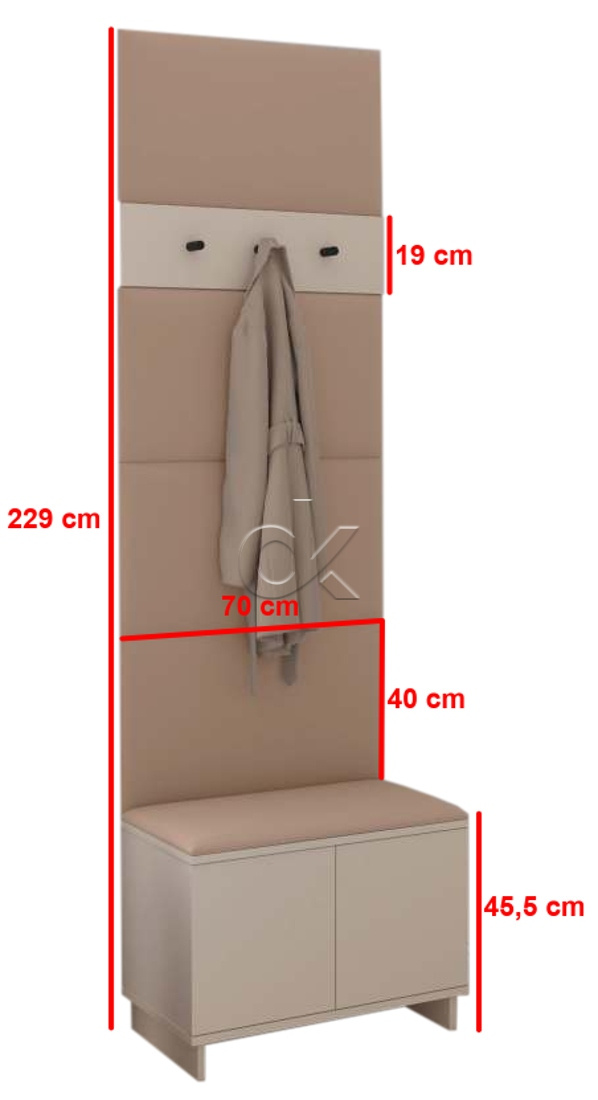 Předsíňová stěna Bianco 6 - P/6