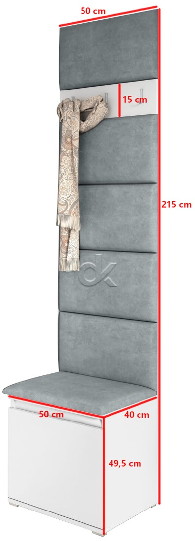 Předsíňová stěna Emi 7 - bílá