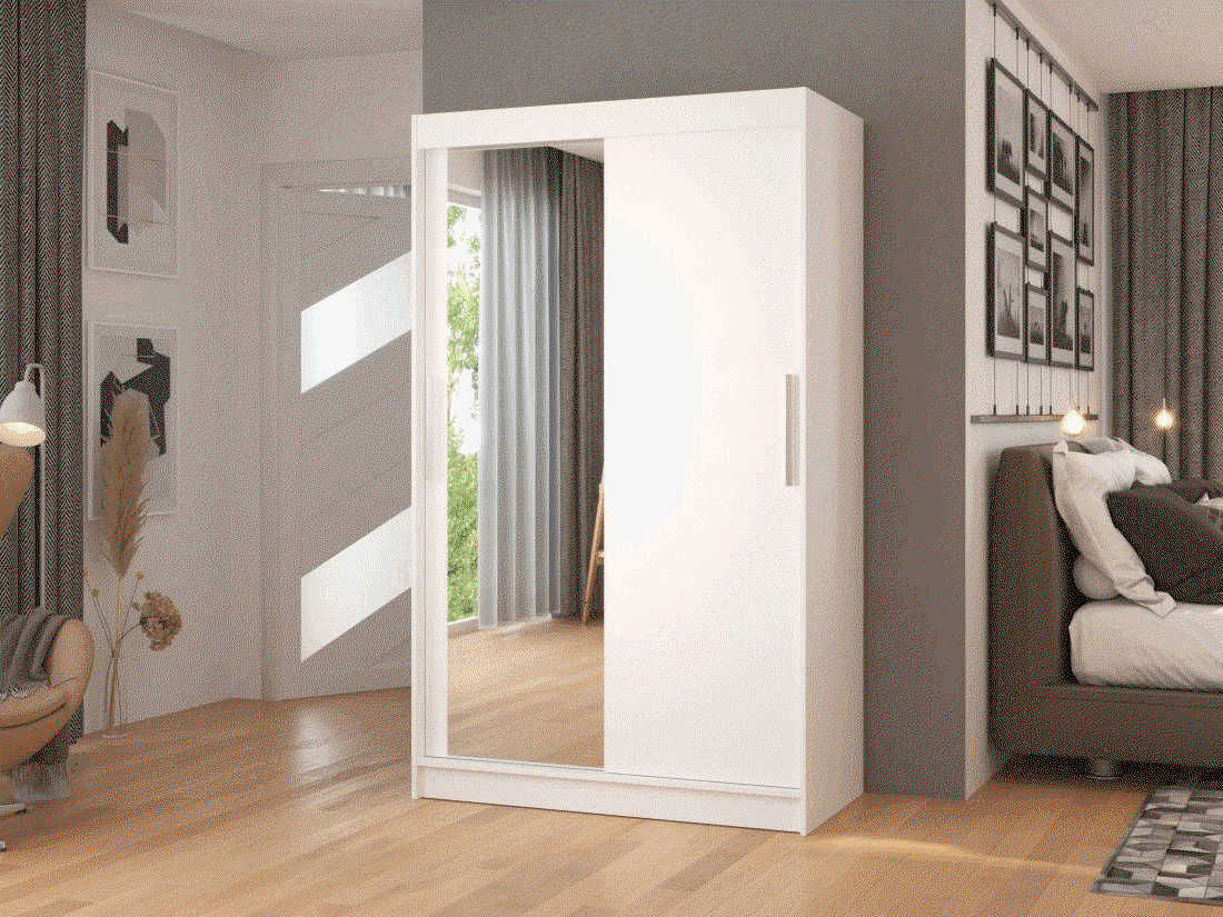 Šatní skříň s posuvnými dveřmi Bario - 120 cm