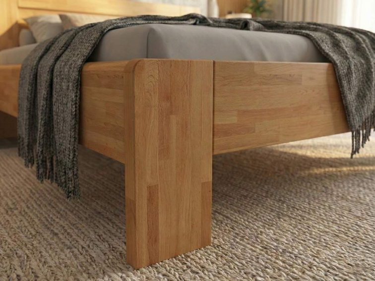 Buková zvýšená manželská postel 180x200 - Montana Supra