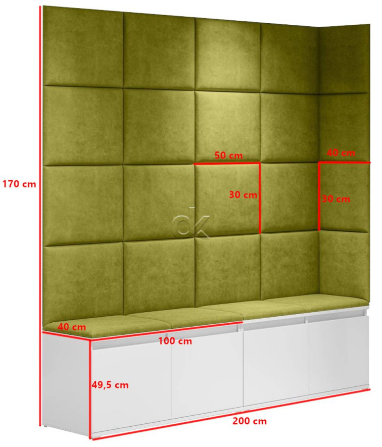 Předsíňová stěna Emi 3 - bílá
