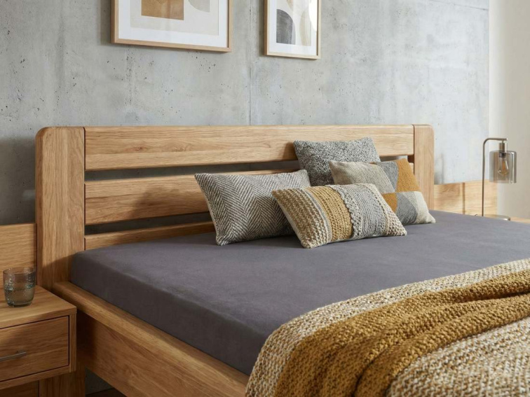 Dubová zvýšená manželská postel Dublin Supra 180x200