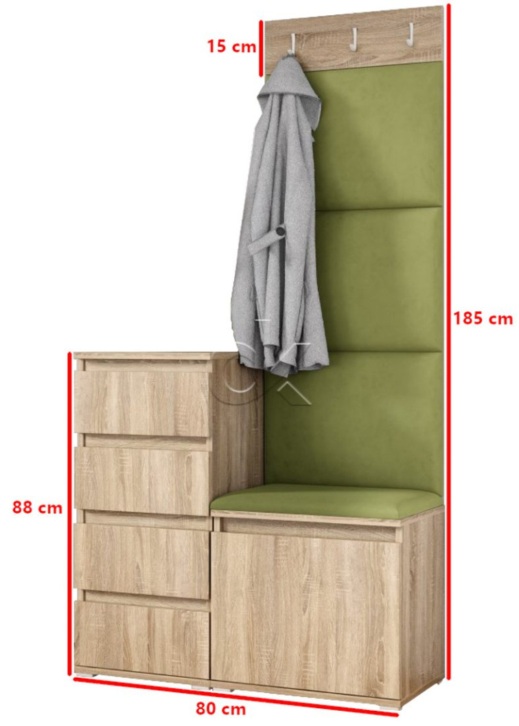 Předsíňová stěna Emi 36 - sonoma