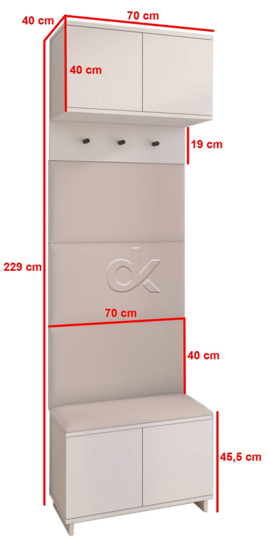 Předsíňová stěna Bianco 5 - P/6