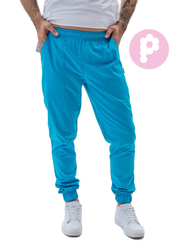 Zdravotnické kalhoty MAX SATTÉ Tmavý tyrkys