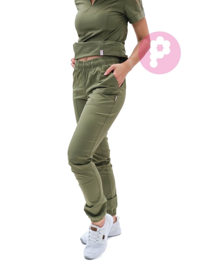 Zdravotnické kalhoty ZARA SATTÉ Oliva