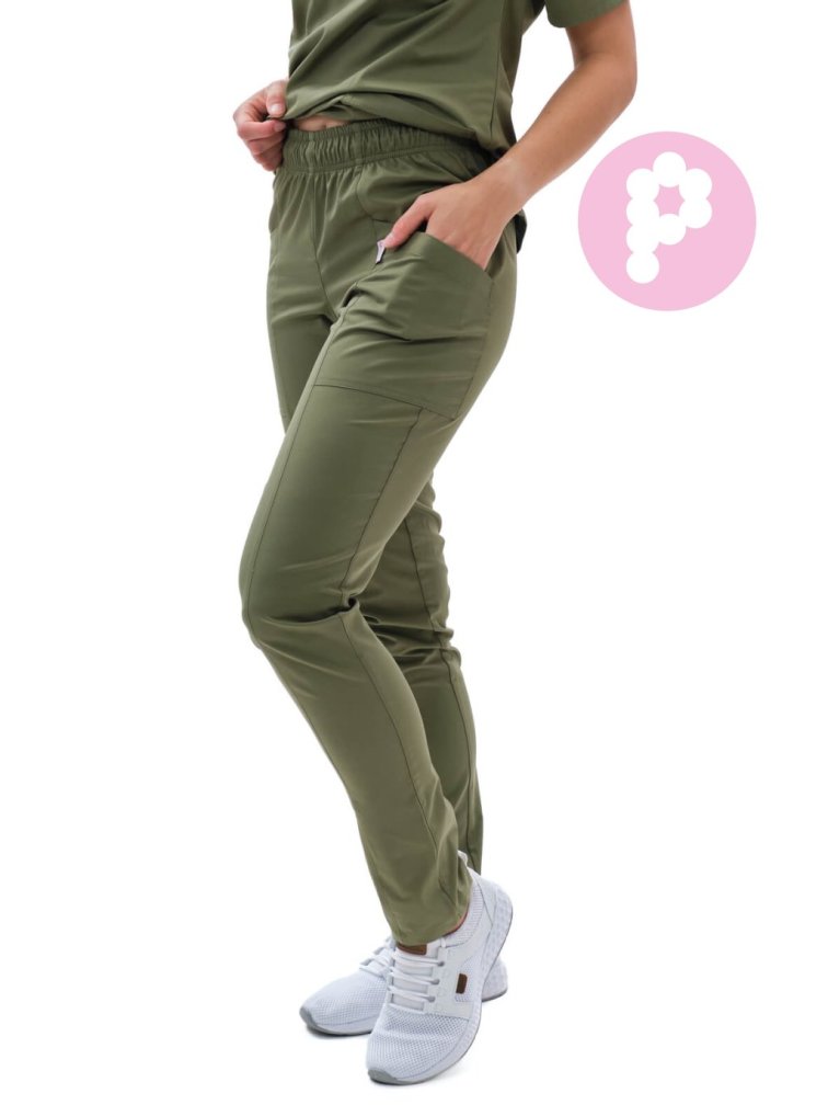 Zdravotnické kalhoty SISI SATTÉ Slim Oliva