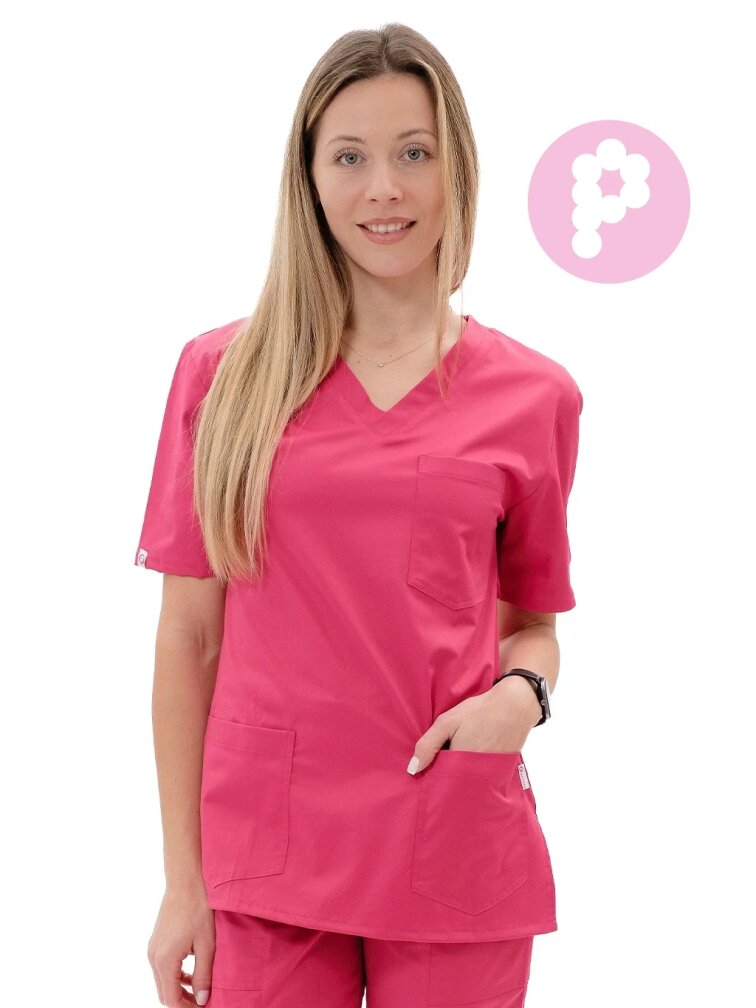 Zdravotnická košile LORA 100%BA Cyklámen 165g