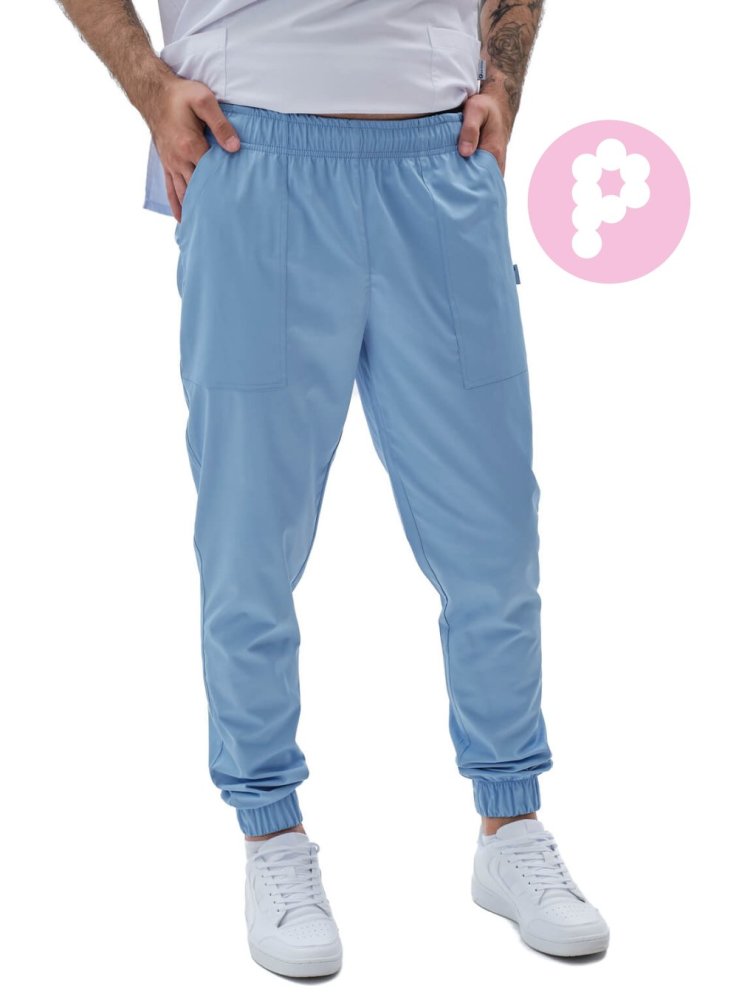 Zdravotnické kalhoty MAX SATTÉ Bleděmodrá