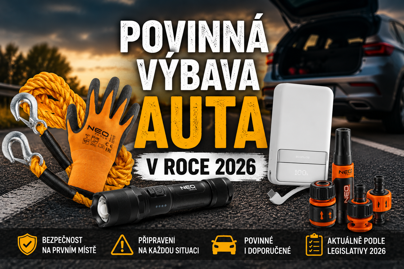 Povinná výbava auta v roce 2026