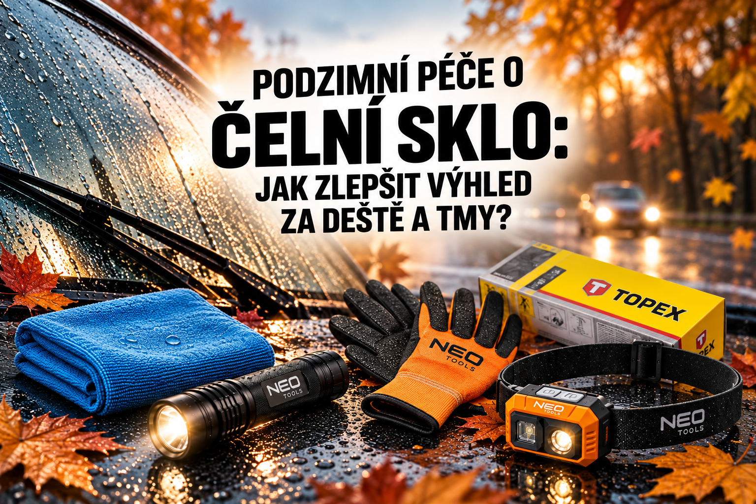 Podzimní péče o čelní sklo: Jak zlepšit výhled za deště a tmy?
