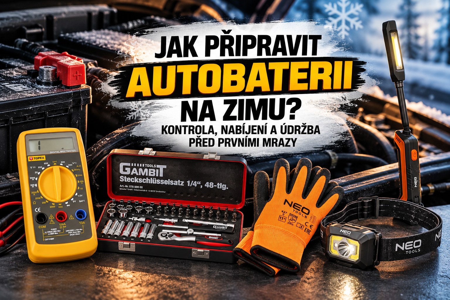 Jak připravit autobaterii na zimu? Kontrola, nabíjení a údržba před prvními mrazy
