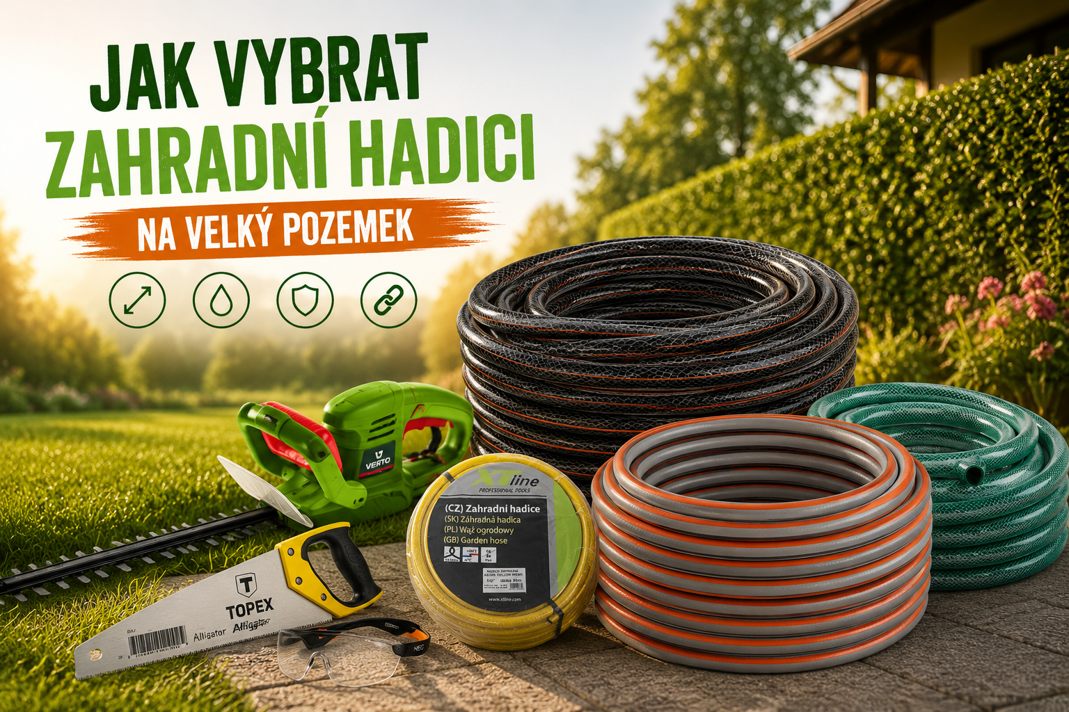 Jak vybrat zahradní hadici na velký pozemek? Praktický průvodce výběrem