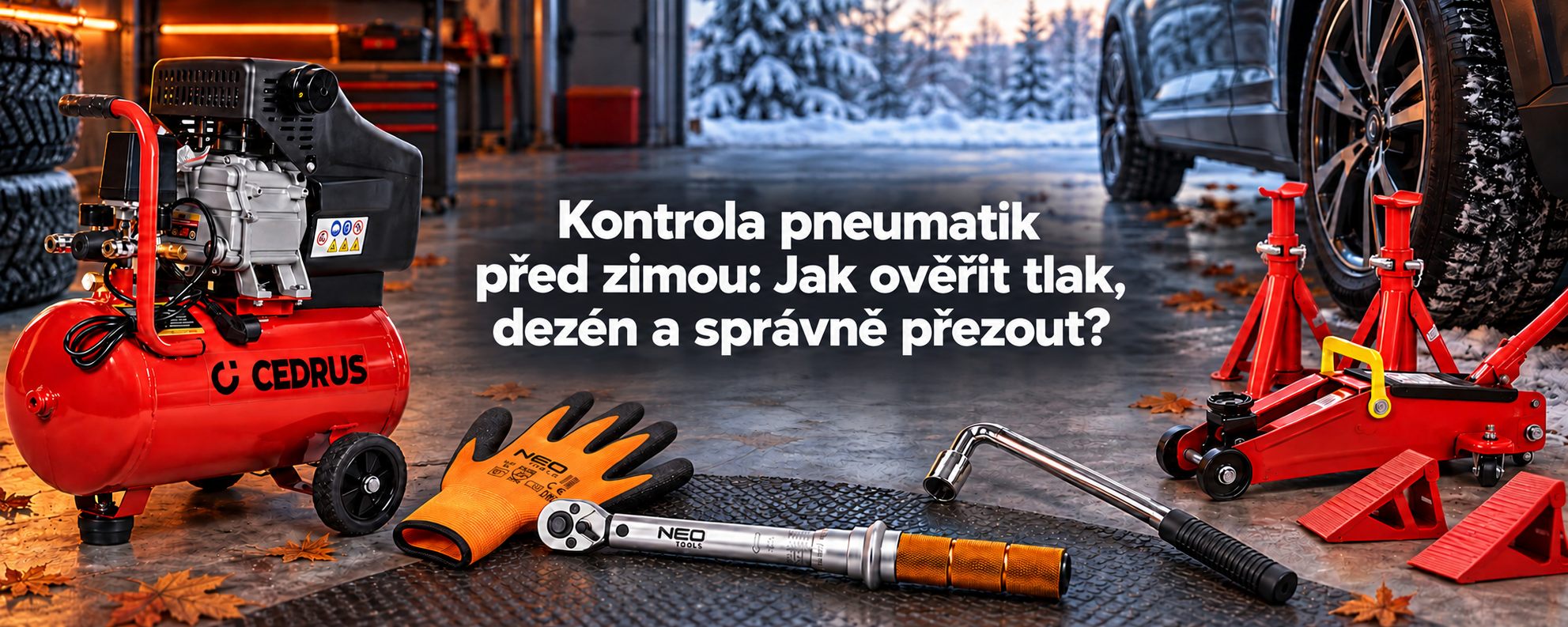 Jak zkontrolovat pneumatiky před zimou? Tlak, dezén a správné přezutí