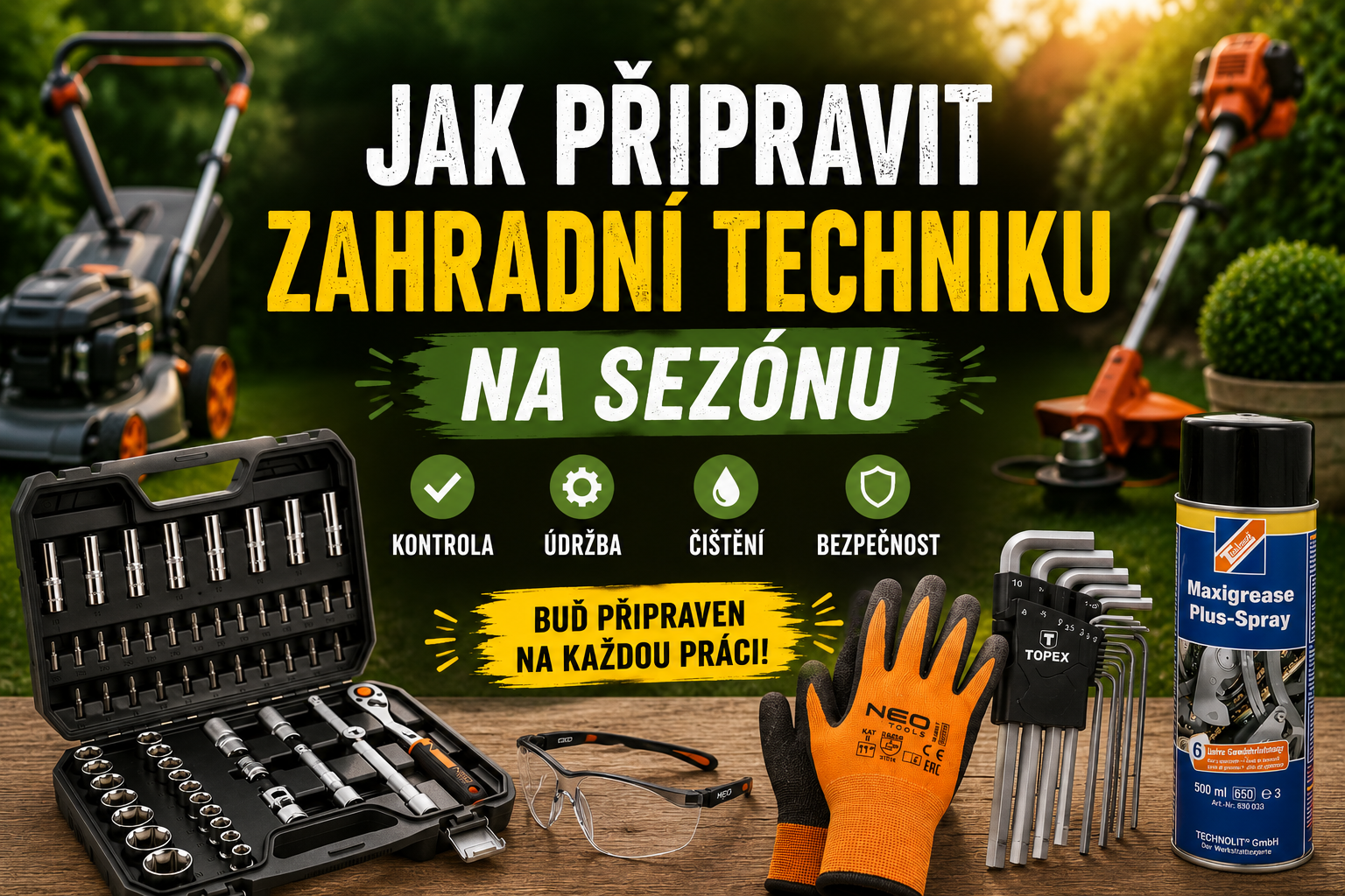 Jak připravit zahradní techniku na sezónu