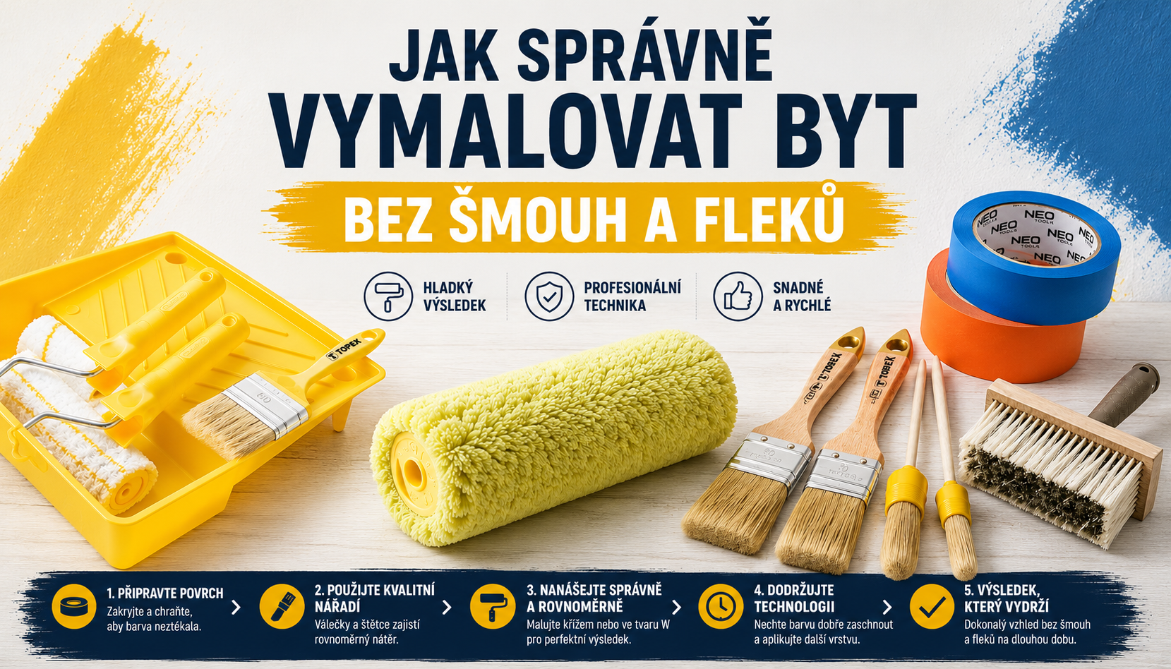 Jak správně vymalovat byt bez šmouh a fleků