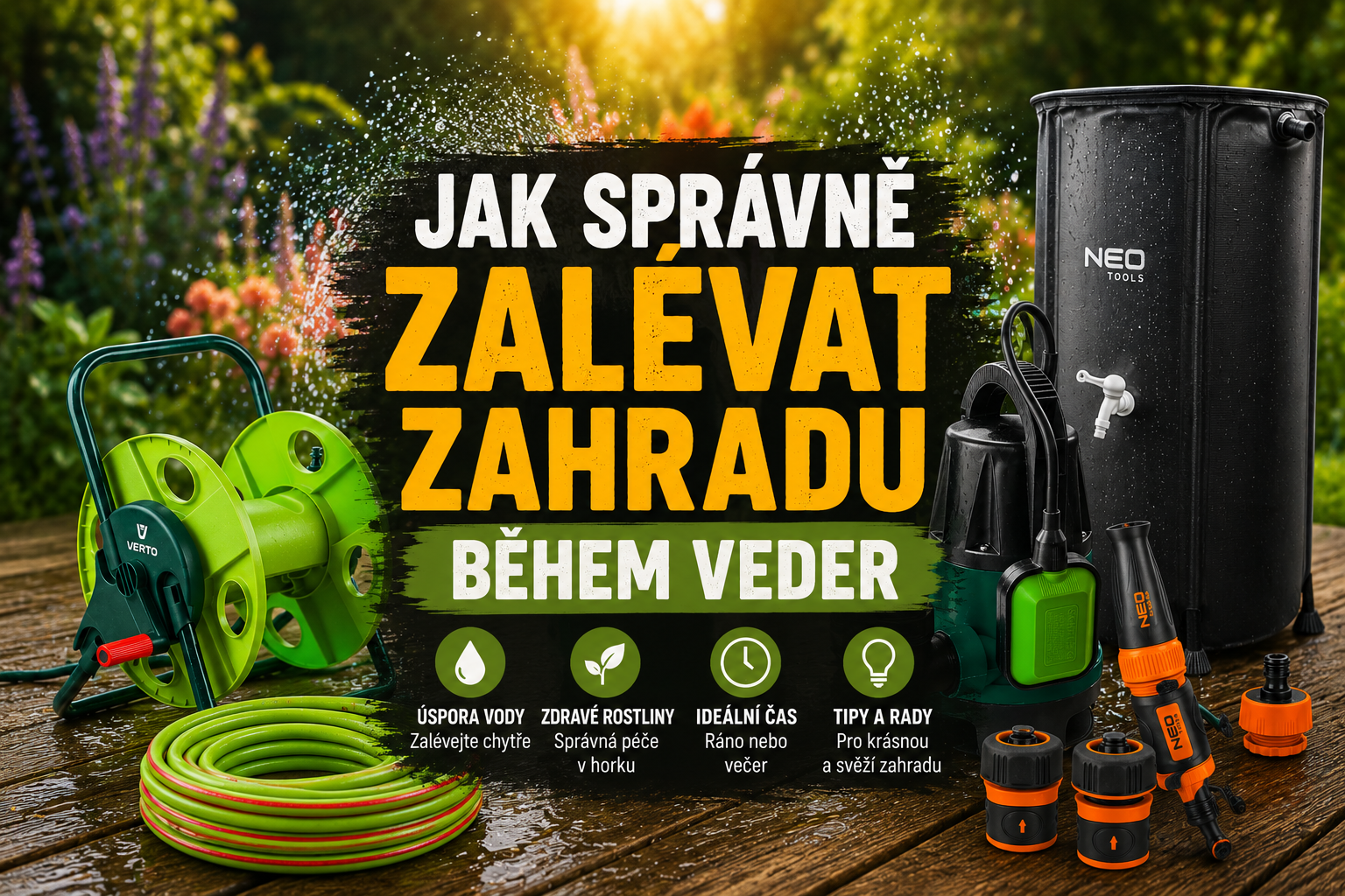 Jak správně zalévat zahradu během veder