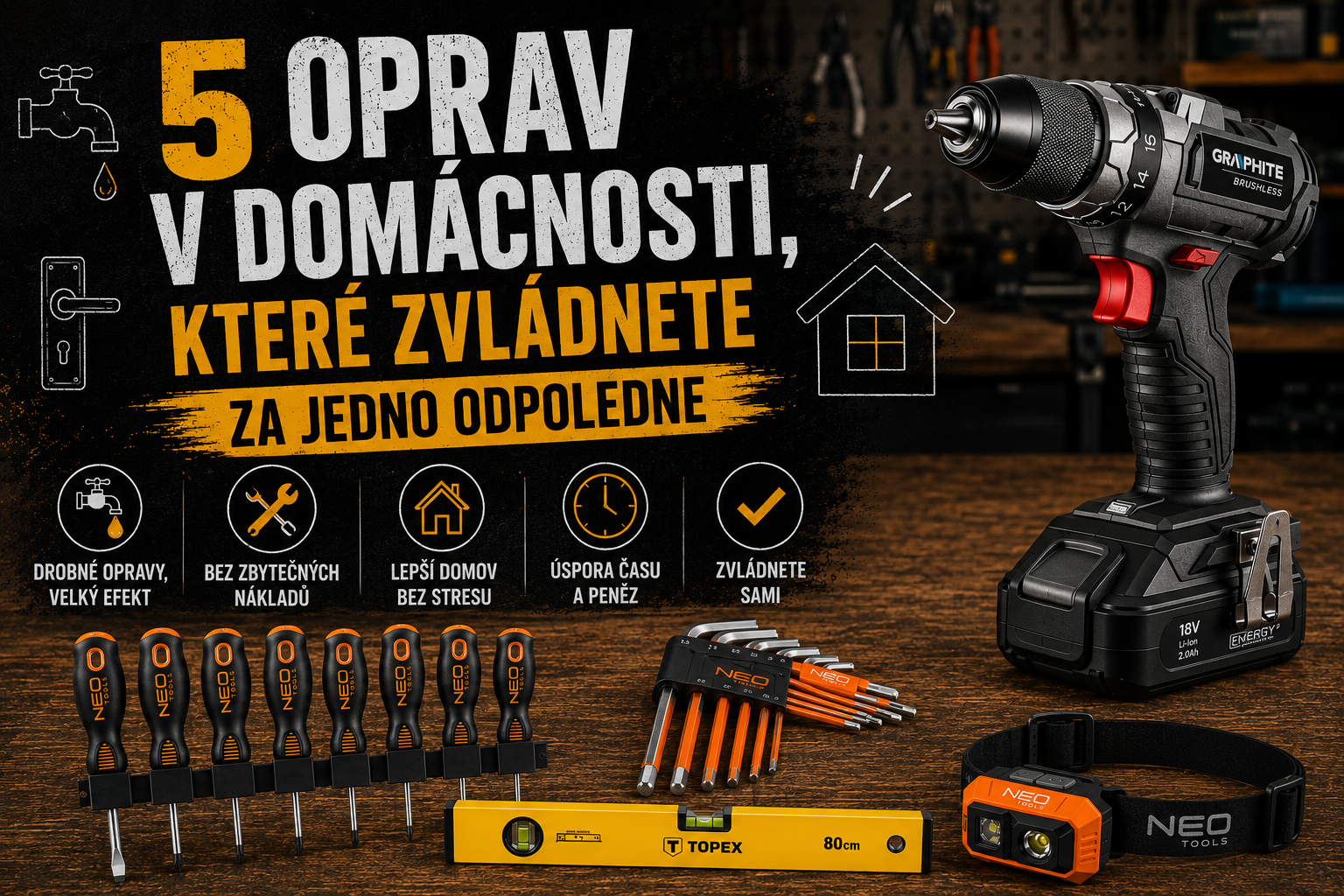 5 oprav v domácnosti, které zvládnete za jedno odpoledne