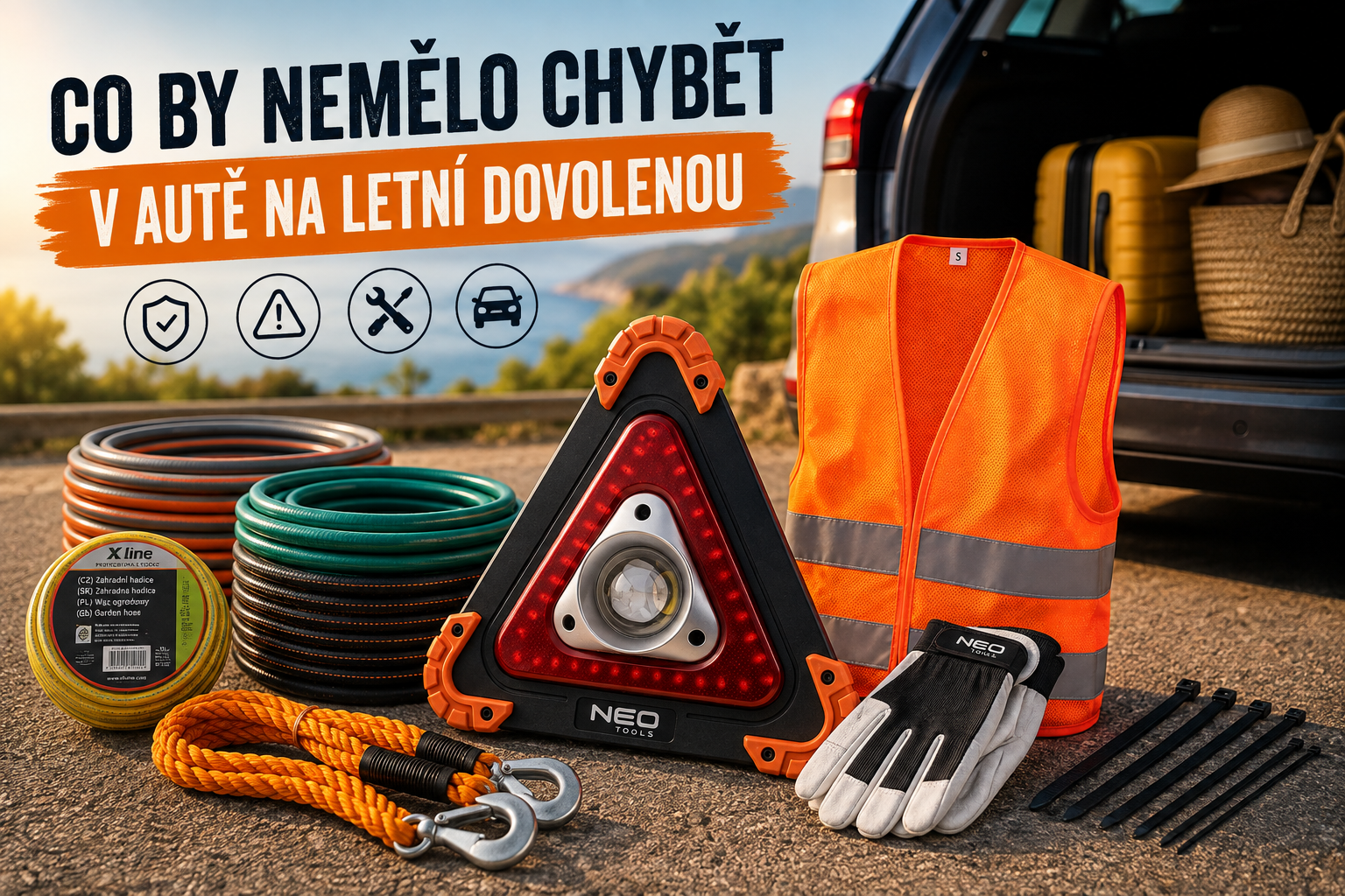 Co by nemělo chybět v autě na letní dovolenou