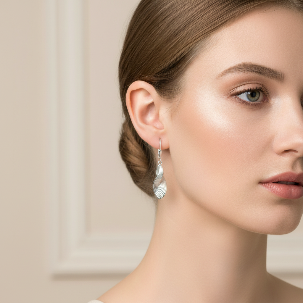 0511 MINET Luxusní broušené stříbrné náušnice