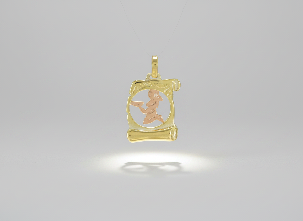 3825 Zlatý přívěsek znamení zvěrokruhu Panna 0,85g