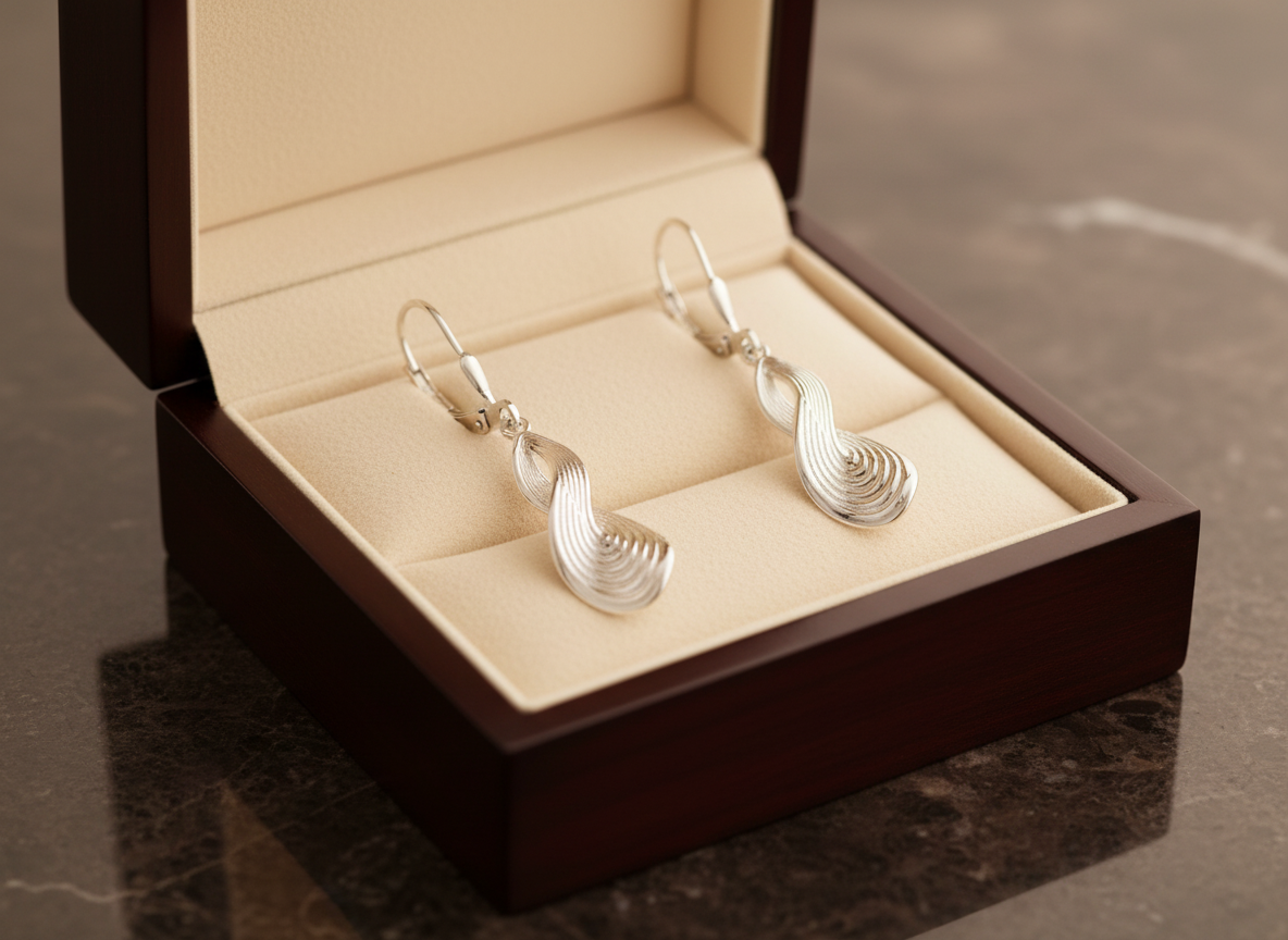 0511 MINET Luxusní broušené stříbrné náušnice