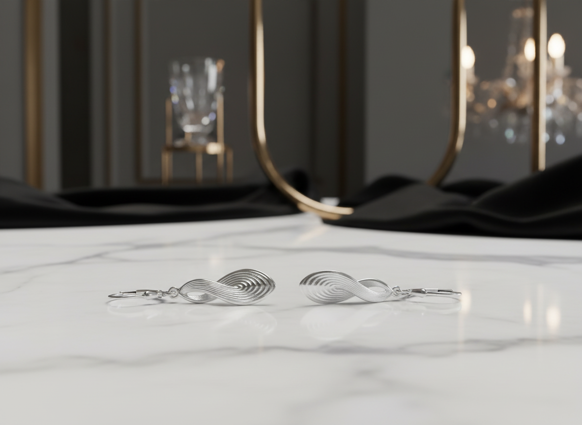 0511 MINET Luxusní broušené stříbrné náušnice