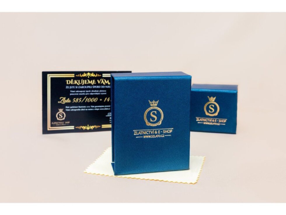 2967 MINET Zlatý přívěs nota s bílými zirkony Au 585/1000 0,55g