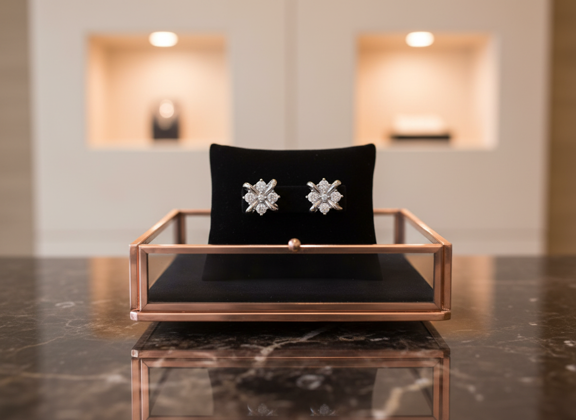 4721 MINET Elegantní stříbrné náušnice s bílými zirkony