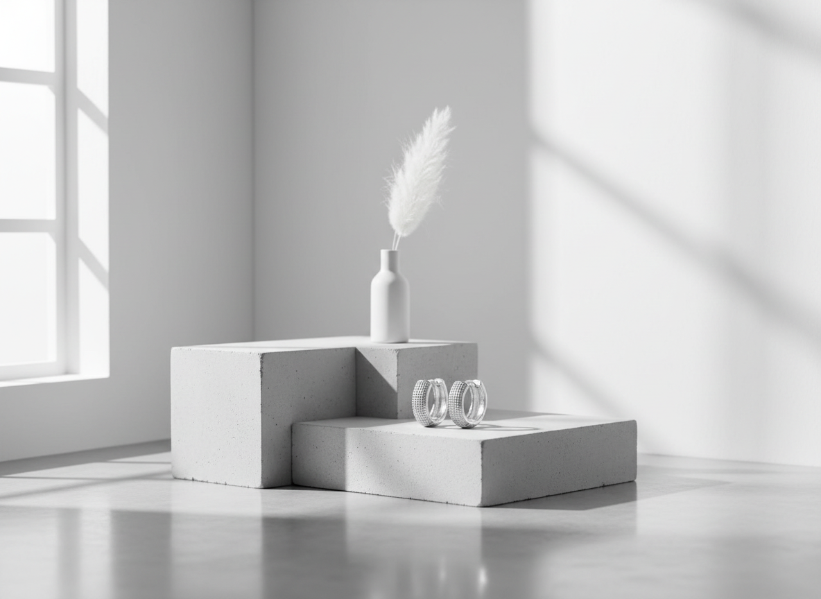 4723 MINET Elegantní stříbrné náušnice