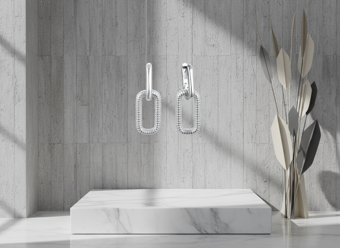 1476 MINET Stříbrné broušené náušnice v italském stylu