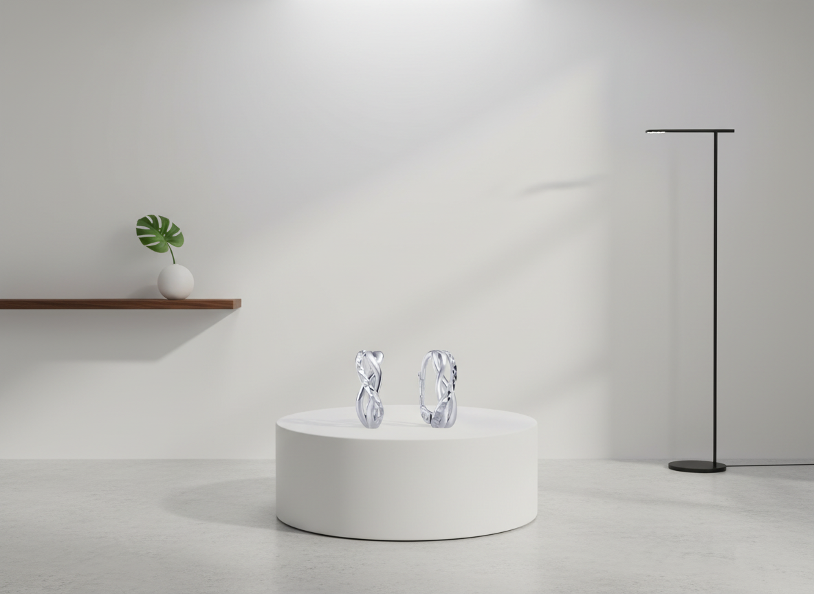 0050 MINET Broušené stříbrné náušnice