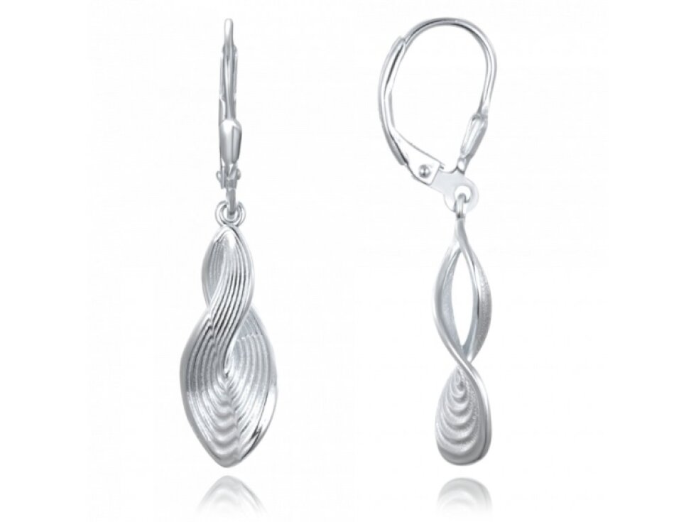 0511 MINET Luxusní broušené stříbrné náušnice