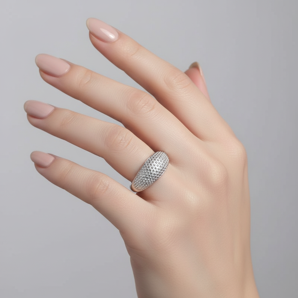 4774 MINET Elegantní stříbrný prsten