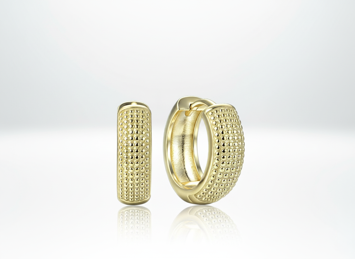 4703 MINET Elegantní pozlacené stříbrné náušnice