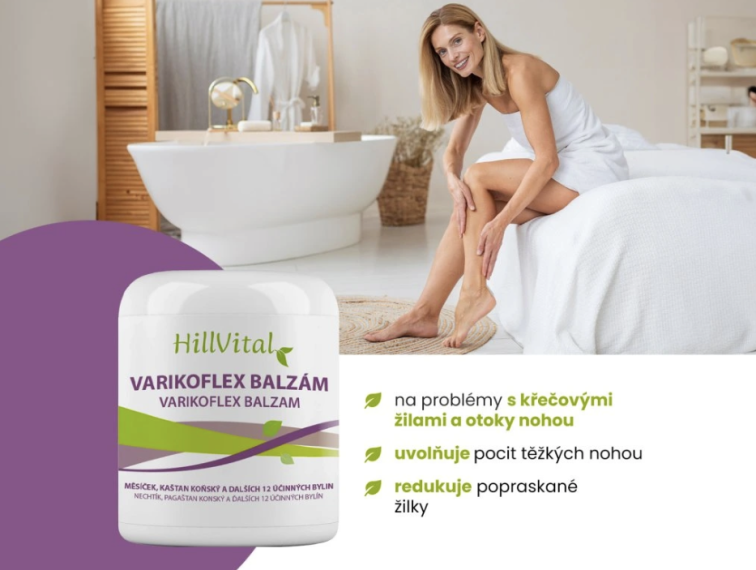 HillVital Varikoflex balzám, na křečové žíly, 250ml