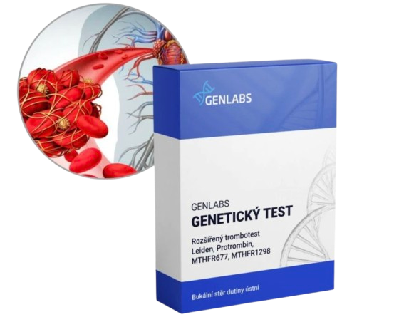 1x Rozšířený trombotest Leiden, Protrombin (MTHFR677, MTHFR1298)